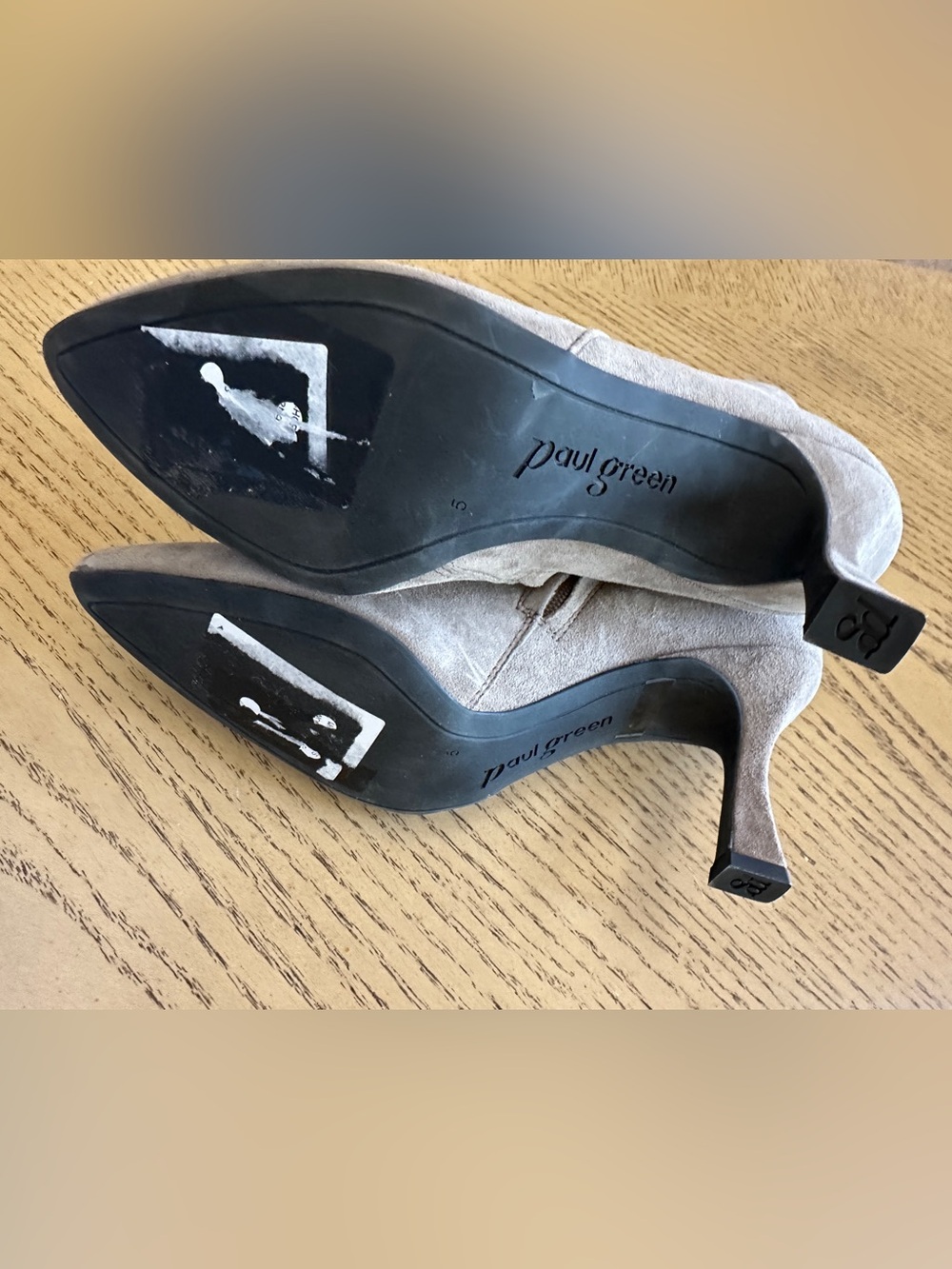 Paul Green Genuine Leather Kitten Heel Bootie, Sz PG 5= US 7.5,New, Gray - Picture 6 of 7